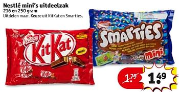 Aanbiedingen Nestlé mini`s uitdeelzak - Nestlé - Geldig van 01/11/2016 tot 06/11/2016 bij Kruidvat