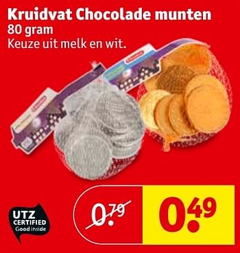 Aanbiedingen Kruidvat chocolade munten - Huismerk - Kruidvat - Geldig van 01/11/2016 tot 06/11/2016 bij Kruidvat