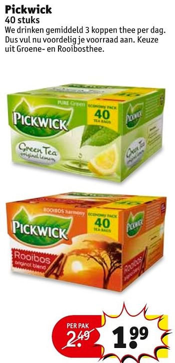 Aanbiedingen Pickwick - Pickwick - Geldig van 01/11/2016 tot 06/11/2016 bij Kruidvat