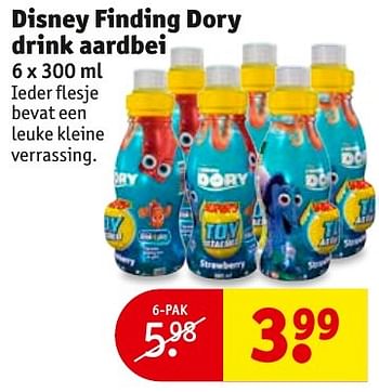 Aanbiedingen Disney finding dory drink aardbei - Disney - Geldig van 01/11/2016 tot 06/11/2016 bij Kruidvat
