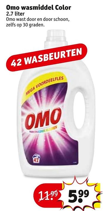 Aanbiedingen Omo wasmiddel color - Omo - Geldig van 01/11/2016 tot 06/11/2016 bij Kruidvat