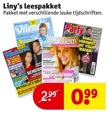 Aanbiedingen Liny`s leespakket - Huismerk - Kruidvat - Geldig van 01/11/2016 tot 06/11/2016 bij Kruidvat
