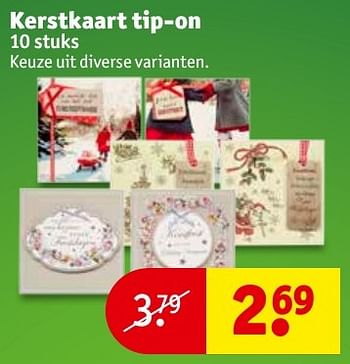 Aanbiedingen Kerstkaart tip-on - Huismerk - Kruidvat - Geldig van 01/11/2016 tot 06/11/2016 bij Kruidvat