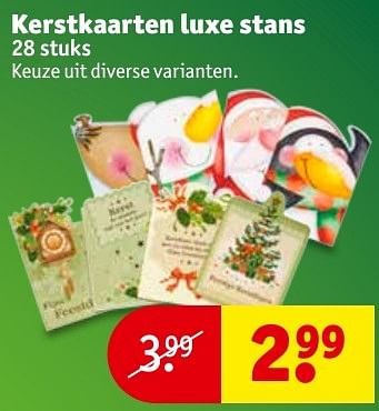 Aanbiedingen Kerstkaarten luxe stans - Huismerk - Kruidvat - Geldig van 01/11/2016 tot 06/11/2016 bij Kruidvat
