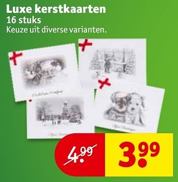 Aanbiedingen Luxe kerstkaarten - Huismerk - Kruidvat - Geldig van 01/11/2016 tot 06/11/2016 bij Kruidvat