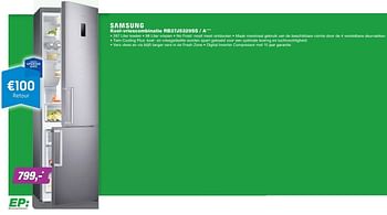 Aanbiedingen Samsung koel-vriescombinatie rb37j5329ss - a+++ - Samsung - Geldig van 17/10/2016 tot 04/12/2016 bij ElectronicPartner