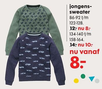 Aanbiedingen Jongenssweater - Huismerk - Hema - Geldig van 17/10/2016 tot 06/11/2016 bij Hema