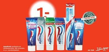 Aanbiedingen Aquafresh tandpasta en tandenborstels - Aquafresh - Geldig van 24/10/2016 tot 06/11/2016 bij Etos