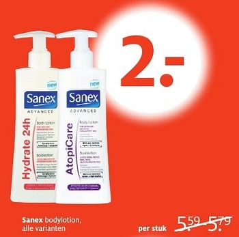 Aanbiedingen Sanex bodylotion - Sanex - Geldig van 24/10/2016 tot 06/11/2016 bij Etos