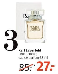 Aanbiedingen Karl lagerfeld pour femme - Karl Lagerfeld - Geldig van 24/10/2016 tot 06/11/2016 bij Etos