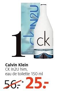 Aanbiedingen Calvin klein ck in2u him - Calvin Klein - Geldig van 24/10/2016 tot 06/11/2016 bij Etos