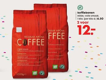 Aanbiedingen Koffiebonen milde, volle smaak - Huismerk - Hema - Geldig van 17/10/2016 tot 06/11/2016 bij Hema