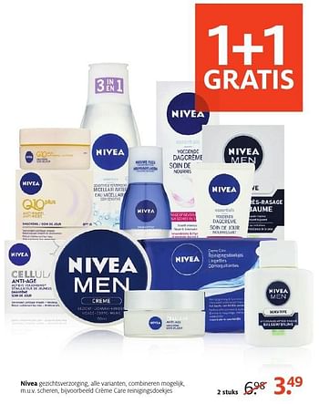 Aanbiedingen Nivea crème care reinigingsdoekjes - Nivea - Geldig van 24/10/2016 tot 06/11/2016 bij Etos
