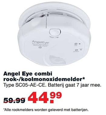 Aanbiedingen Angel eye combi rook--koolmonoxidemelder sc05-ae-ce - Huismerk - Praxis - Geldig van 31/10/2016 tot 06/11/2016 bij Praxis