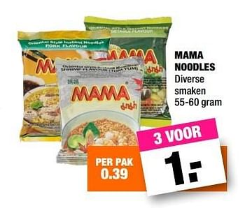 Aanbiedingen Mama noodles - Mama - Geldig van 24/10/2016 tot 06/11/2016 bij Big Bazar