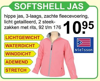 Aanbiedingen Softshell jas - Nielsson - Geldig van 06/11/2016 tot 27/11/2016 bij Van Cranenbroek