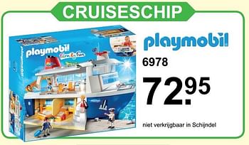 Aanbiedingen Cruiseschip - Playmobil - Geldig van 06/11/2016 tot 27/11/2016 bij Van Cranenbroek