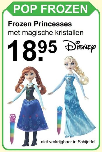Aanbiedingen Pop frozen - Disney - Geldig van 06/11/2016 tot 27/11/2016 bij Van Cranenbroek