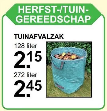 Aanbiedingen Herfst--tuingereedschap tuinafvalzak - Huismerk - Van Cranenbroek - Geldig van 06/11/2016 tot 27/11/2016 bij Van Cranenbroek