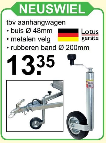 Aanbiedingen Neuswiel - Lotus Geräte - Geldig van 06/11/2016 tot 27/11/2016 bij Van Cranenbroek