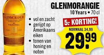 Aanbiedingen Glenmorangie 10 years - Glenmorangie - Geldig van 30/10/2016 tot 05/11/2016 bij Dirk III