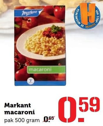 Aanbiedingen Markant macaroni - Markant - Geldig van 31/10/2016 tot 06/11/2016 bij Coop