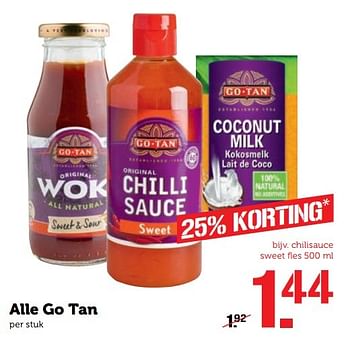 Aanbiedingen Alle go tan - Go Tan - Geldig van 31/10/2016 tot 06/11/2016 bij Coop