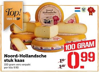 Aanbiedingen Noord-hollandsche stuk kaas - Noord-Hollander - Geldig van 31/10/2016 tot 06/11/2016 bij Coop
