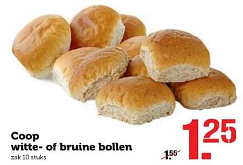 Aanbiedingen Coop witte- of bruine bollen - Huismerk - Coop - Geldig van 31/10/2016 tot 06/11/2016 bij Coop