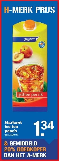 Aanbiedingen Markant ice tea peach - Markant - Geldig van 31/10/2016 tot 06/11/2016 bij Coop