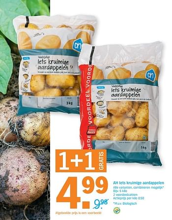 Aanbiedingen Ah iets kruimige aardappelen - Huismerk - Albert Heijn - Geldig van 31/10/2016 tot 06/11/2016 bij Albert Heijn