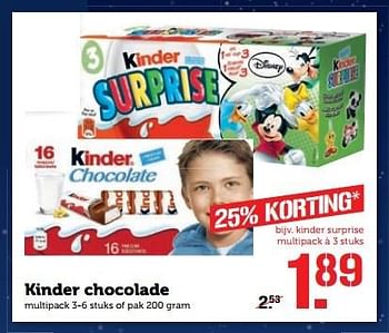 Aanbiedingen Kinder chocolade - Kinder - Geldig van 31/10/2016 tot 06/11/2016 bij Coop