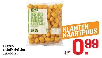 Aanbiedingen Bistro minikrieltjes - Huismerk - Coop - Geldig van 31/10/2016 tot 06/11/2016 bij Coop