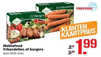 Aanbiedingen Mekkafood frikandellen of burgers - Mekkafood - Geldig van 31/10/2016 tot 06/11/2016 bij Coop