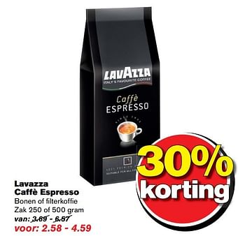 Aanbiedingen Lavazza caffè espresso - Lavazza - Geldig van 02/11/2016 tot 08/11/2016 bij Hoogvliet
