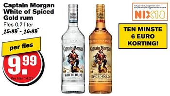 Aanbiedingen Captain morgan white of spiced gold rum - Captain Morgan - Geldig van 02/11/2016 tot 08/11/2016 bij Hoogvliet