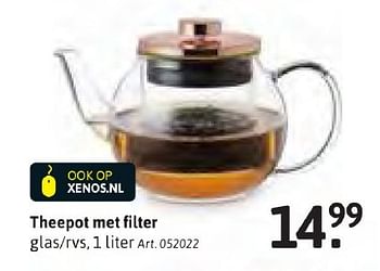Aanbiedingen Theepot met filter - Huismerk - Xenos - Geldig van 24/10/2016 tot 06/11/2016 bij Xenos