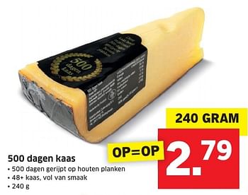 Aanbiedingen 500 dagen kaas - Huismerk - Lidl - Geldig van 31/10/2016 tot 06/11/2016 bij Lidl
