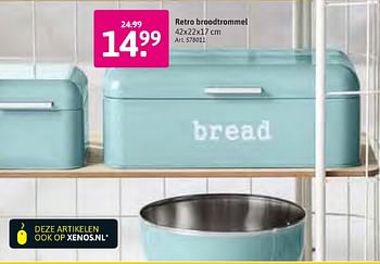 Aanbiedingen Retro broodtrommel - Huismerk - Xenos - Geldig van 24/10/2016 tot 06/11/2016 bij Xenos