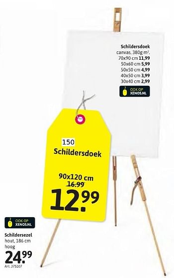 Aanbiedingen Schildersdoek - Huismerk - Xenos - Geldig van 24/10/2016 tot 06/11/2016 bij Xenos
