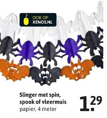 Aanbiedingen Slinger met spin, spook of vleermuis - Huismerk - Xenos - Geldig van 24/10/2016 tot 06/11/2016 bij Xenos