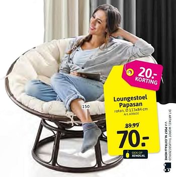 Aanbiedingen Loungestoel papasan - Huismerk - Xenos - Geldig van 24/10/2016 tot 06/11/2016 bij Xenos