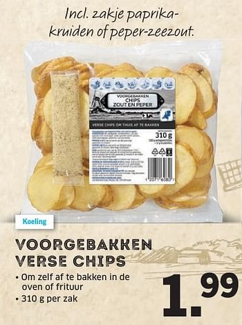 Aanbiedingen Voorgebakken verse chips - Huismerk - Lidl - Geldig van 31/10/2016 tot 06/11/2016 bij Lidl