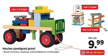 Aanbiedingen Houten speelgoed groot - Huismerk - Lidl - Geldig van 31/10/2016 tot 06/11/2016 bij Lidl