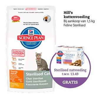 Aanbiedingen Hill`s kattenvoeding - Hill's - Geldig van 28/10/2016 tot 08/11/2016 bij Pets Place