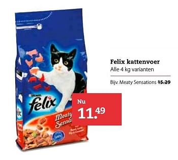 Aanbiedingen Felix kattenvoer meaty sensations - Felix - Geldig van 28/10/2016 tot 08/11/2016 bij Pets Place