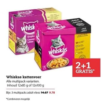 Aanbiedingen Whiskas kattenvoer - Whiskas - Geldig van 28/10/2016 tot 08/11/2016 bij Pets Place