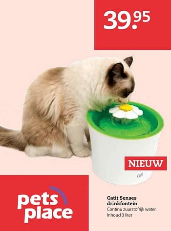 Aanbiedingen Catit senses drinkfontein - Petsplace - Geldig van 28/10/2016 tot 08/11/2016 bij Pets Place