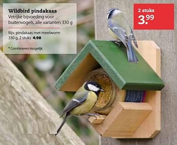 Aanbiedingen Pindakaas met meelworm - Wildbird - Geldig van 28/10/2016 tot 08/11/2016 bij Pets Place