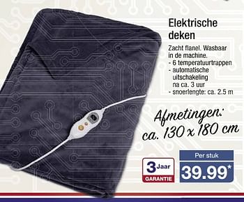 Aanbiedingen Elektrische deken - Huismerk - Aldi - Geldig van 02/11/2016 tot 08/11/2016 bij Aldi